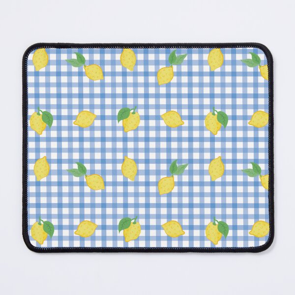 Item preview, Lemons & Gingham Print - Spanish Blue designed and sold by Daniel Bevis Design.
