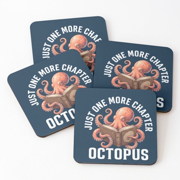 Item preview, Just One More Chapter Octopus T-Shirt & Sticker – Cute Reading Octopus Book Lover Graphic Tee for Readers designed and sold by ZyxDes.