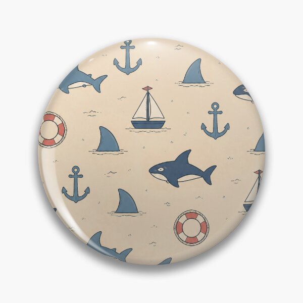 Item preview, Shark Pattern Nautical Design designed and sold by VibePrints101.