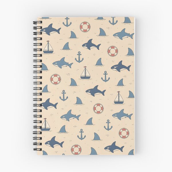 Item preview, Shark Pattern Nautical Design designed and sold by VibePrints101.