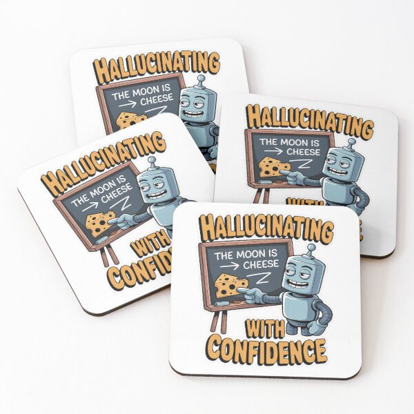 Item preview, Hallucinating With Confidence AI Robot Humor designed and sold by Bianca Oltean.