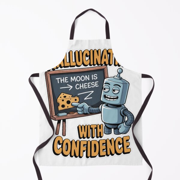 Item preview, Hallucinating With Confidence AI Robot Humor designed and sold by Bianca Oltean.