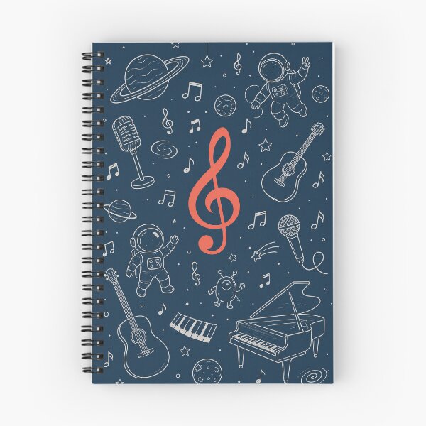 Item preview, Music Space Doodle Pattern designed and sold by VibePrints101.