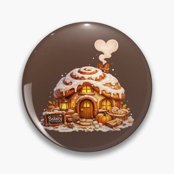 Item preview, Cozy Cinnamon Roll Bakery Cottage | Cute Autumn Cottagecore Bakery designed and sold by Iras-Art-Corner.