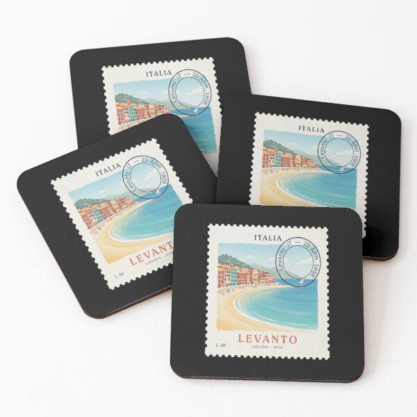 Item preview, Levanto Italy Ligurian Coast Postage Stamp Travel Sticker designed and sold by stickercuffs.