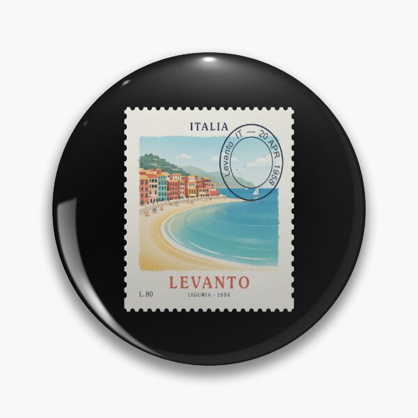 Item preview, Levanto Italy Ligurian Coast Postage Stamp Travel Sticker designed and sold by stickercuffs.