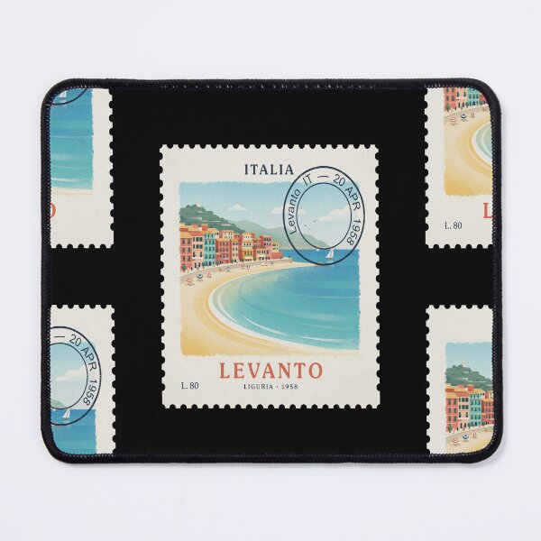 Item preview, Levanto Italy Ligurian Coast Postage Stamp Travel Sticker designed and sold by stickercuffs.