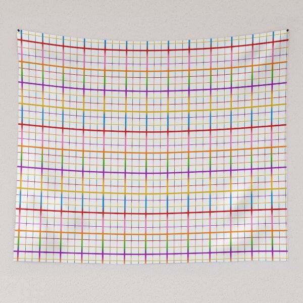 Item preview, Colorful Rainbow Windowpane Grid Check - White  designed and sold by PatternTitan.