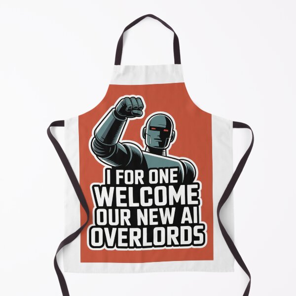 Item preview, I For One Welcome Our New AI Overlords Retro Robot designed and sold by Bianca Oltean.