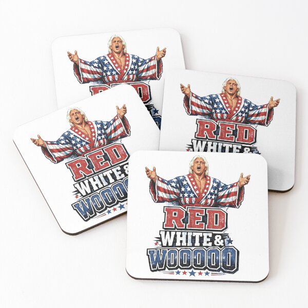 Item preview, Funny 4th of July Red White and Wooooo Funny Dad Wrestling Ric Flair  designed and sold by DoubleLoadCJ.