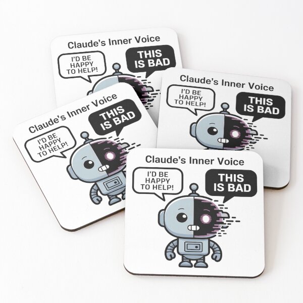 Item preview, Claude's Inner Voice Funny AI Robot Meme designed and sold by Bianca Oltean.