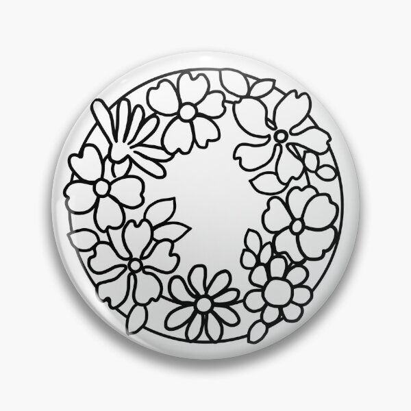 Item preview, Cute Floral Wreath | Simple Flower Line Art designed and sold by IwonaKpn.