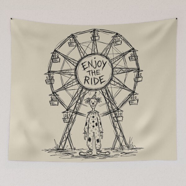 Item preview, Ferris Wheel Fiend - Halloween Creepy Clown designed and sold by bapupa.