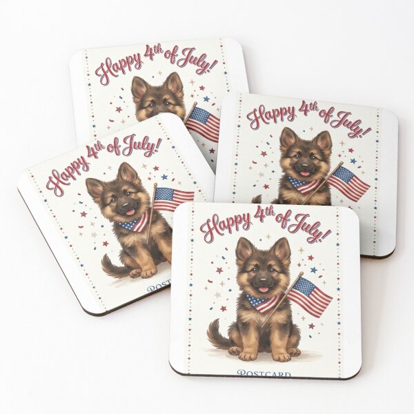 Item preview, Cute German Shepherd Happy 4th of July Patriotic Puppy designed and sold by SilentFlower.