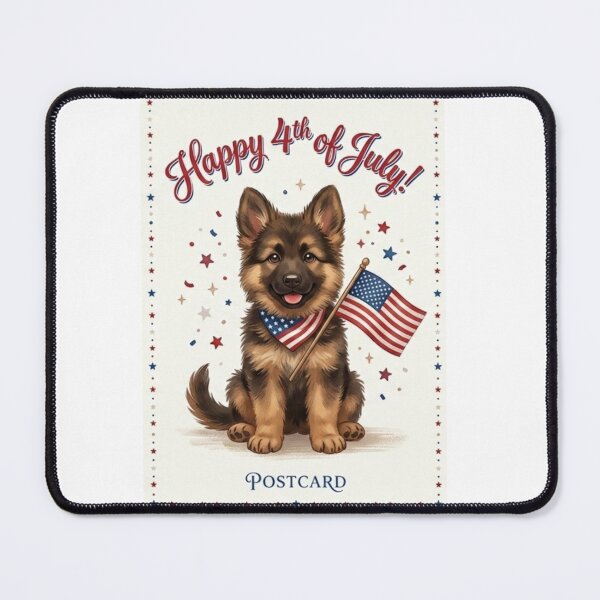 Item preview, Cute German Shepherd Happy 4th of July Patriotic Puppy designed and sold by SilentFlower.