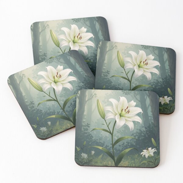 Item preview, White Lily in the Mystic Forest designed and sold by NeyhineAngelionShop.