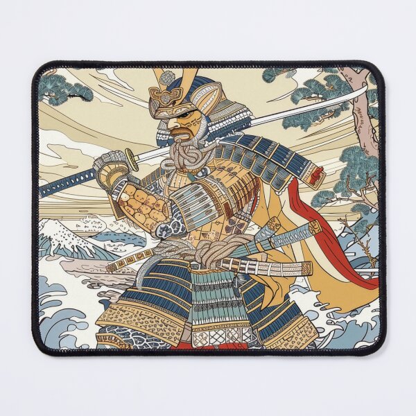Item preview, A Japanese Samurai Standing by the Seaside (Ukiyo-e Style) designed and sold by whiteblackcat.