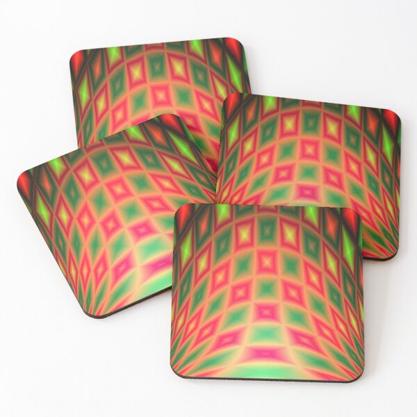 Item preview, 3D Neon Geometric Diamond Grid Illusion designed and sold by Happyabstract.