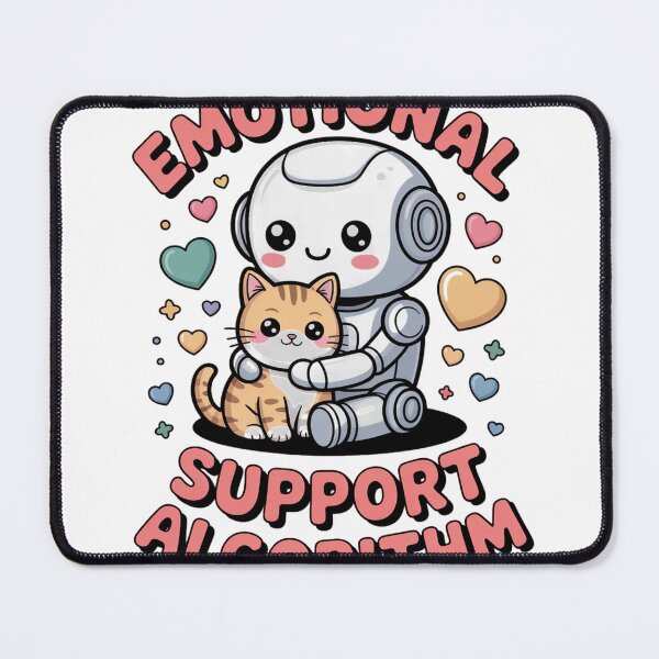 Item preview, Emotional Support Algorithm Cute AI Robot Cat designed and sold by Bianca Oltean.