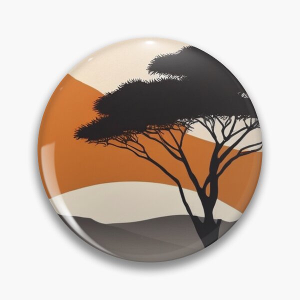 Item preview, Illustration - Stylized Afro-Bohemian Landscape, Graphic Savanna Scene designed and sold by Reverso-Design.