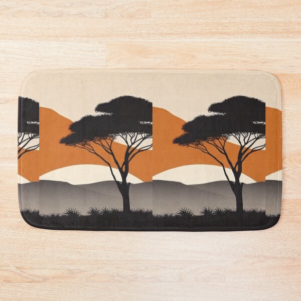 Item preview, Illustration - Stylized Afro-Bohemian Landscape, Graphic Savanna Scene designed and sold by Reverso-Design.