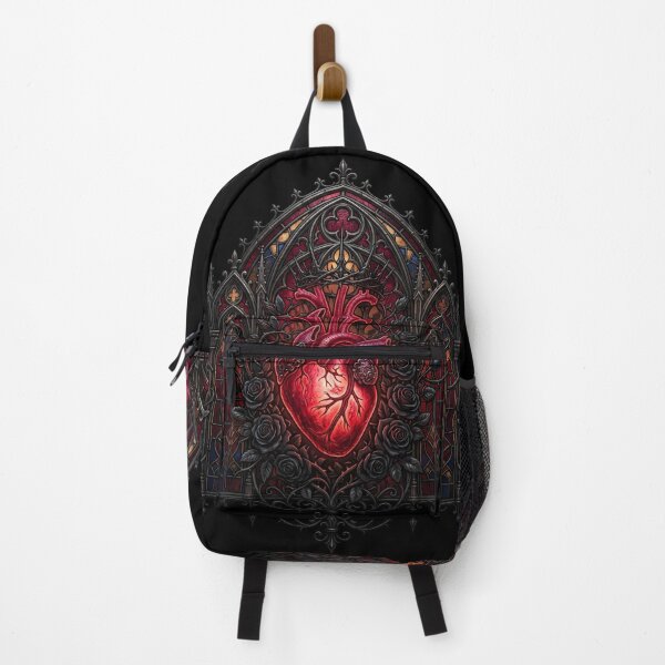 Item preview, Anatomical Heart with Cathedral Facade — Gothic Stained Glass designed and sold by David Mateo ArtWorks.