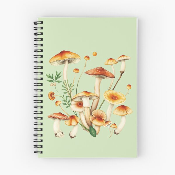 Item preview, Forest Mushroom Pattern on a Green Background | Mushroom Art | Nature-Inspired Pattern designed and sold by UnhingedBird.