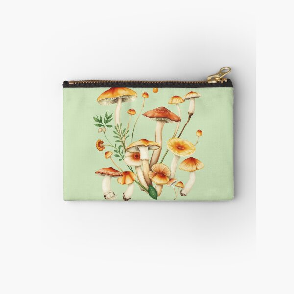 Item preview, Forest Mushroom Pattern on a Green Background | Mushroom Art | Nature-Inspired Pattern designed and sold by UnhingedBird.