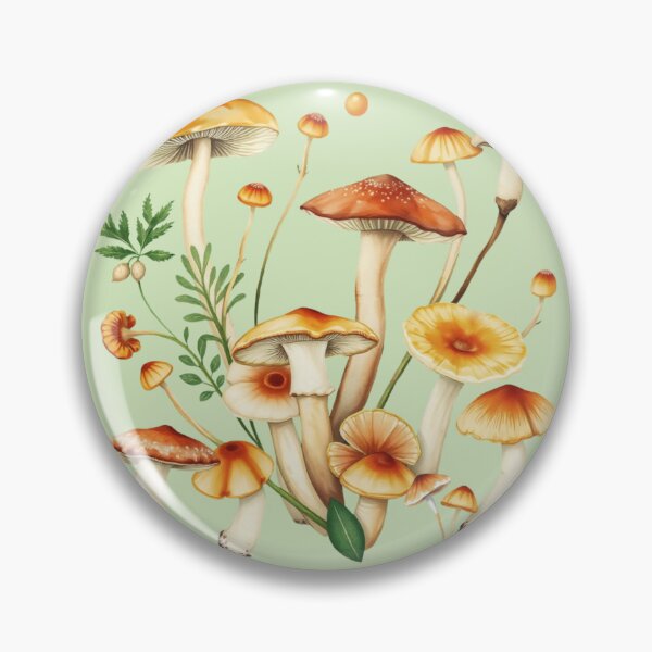 Item preview, Forest Mushroom Pattern on a Green Background | Mushroom Art | Nature-Inspired Pattern designed and sold by UnhingedBird.