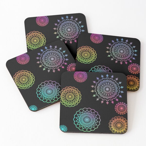 Item preview, Bright Mandalas on Black  designed and sold by JaygiesDesign.