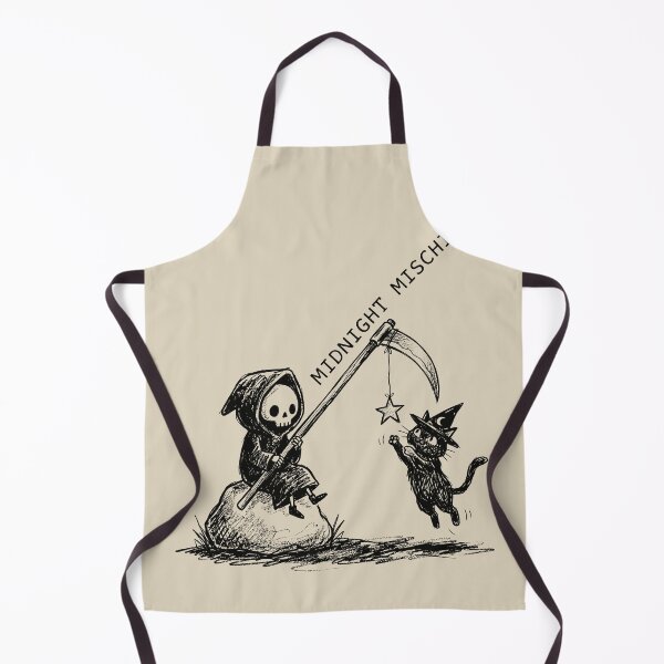 Item preview, Whiskered Scythe - Cute Grim Reaper Halloween designed and sold by bapupa.