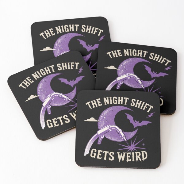 Item preview, The Night Shift Gets Weird | Halloween Welder | Purple Retro Welding Graphic designed and sold by RusticMeadow.