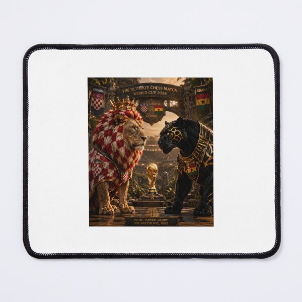 Item preview, Croatia vs Ghana Ultimate Chess Match Sticker — Checkered Lion Black Panther World Cup 2026 Soccer Decal designed and sold by VikrantCreative.