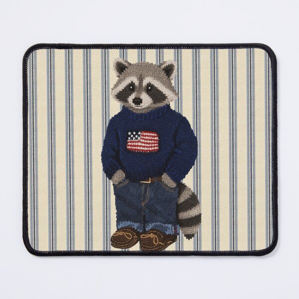 Item preview, Cute Preppy Raccoon - USA Flag designed and sold by theherbariumofspells.