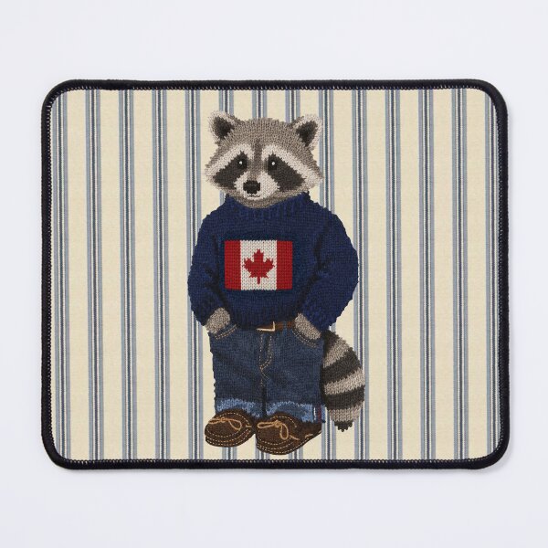 Item preview, Cute Preppy Raccoon - Canada Flag designed and sold by theherbariumofspells.