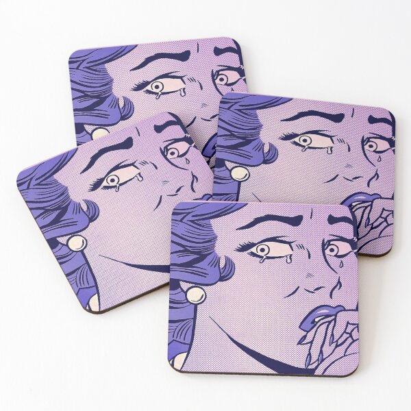 Item preview, Crying Girl - Roy Lichtenstein 1963 pastel goth edit designed and sold by TrezeTreze.
