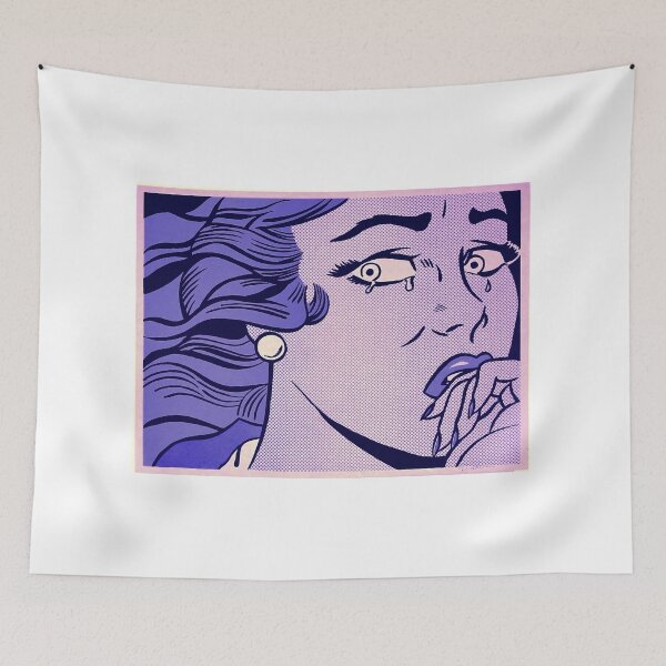 Item preview, Crying Girl - Roy Lichtenstein 1963 pastel goth edit designed and sold by TrezeTreze.