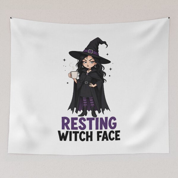 Item preview, Resting Witch Face Coffee Cartoon Humor designed and sold by Artmares.