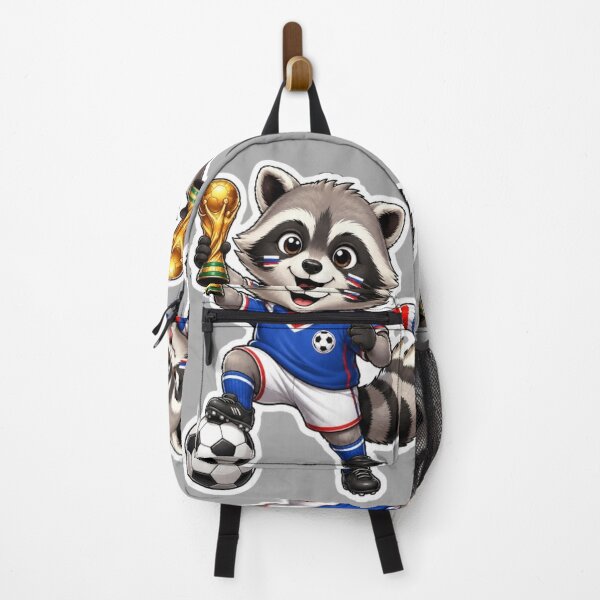 Item preview, Cute Soccer Raccoon Champion Sticker | Cartoon Football Fan Animal designed and sold by UniqueDesigningshop .