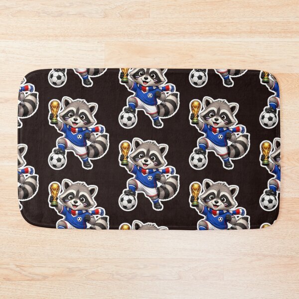 Item preview, Cute Soccer Raccoon Champion Sticker | Cartoon Football Fan Animal designed and sold by UniqueDesigningshop .