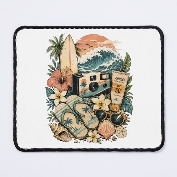 Item preview, Vintage Summer Surf Essentials Collage designed and sold by Drofted.