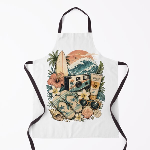 Item preview, Vintage Summer Surf Essentials Collage designed and sold by Drofted.
