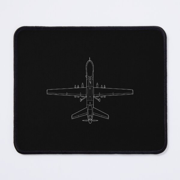 Item preview, MQ-9 Reaper Drone Minimal Blueprint Technical Line Art Military Aviation Poster Tee designed and sold by theminimalzone.