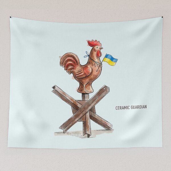 Item preview, Ceramic Guardian - Ukrainian Borodyanka Rooster Art designed and sold by SoulPT.