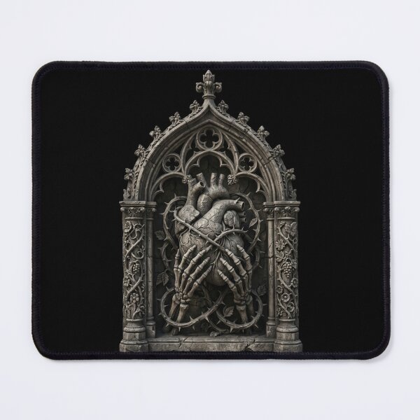 Item preview, Heart Held by Bone Hands — Gothic Stone Sculpture designed and sold by David Mateo ArtWorks.