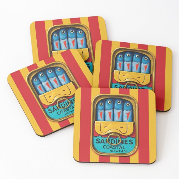 Item preview, Retro Sardines Tin Sticker | Funny Coastal Fish Can Art | Vintage Seafood Illustration designed and sold by ayatstudio.