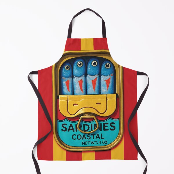 Item preview, Retro Sardines Tin Sticker | Funny Coastal Fish Can Art | Vintage Seafood Illustration designed and sold by ayatstudio.
