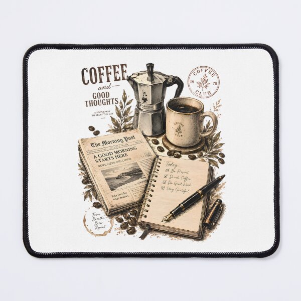 Item preview, Vintage Coffee Morning Lifestyle Collage designed and sold by Drofted.