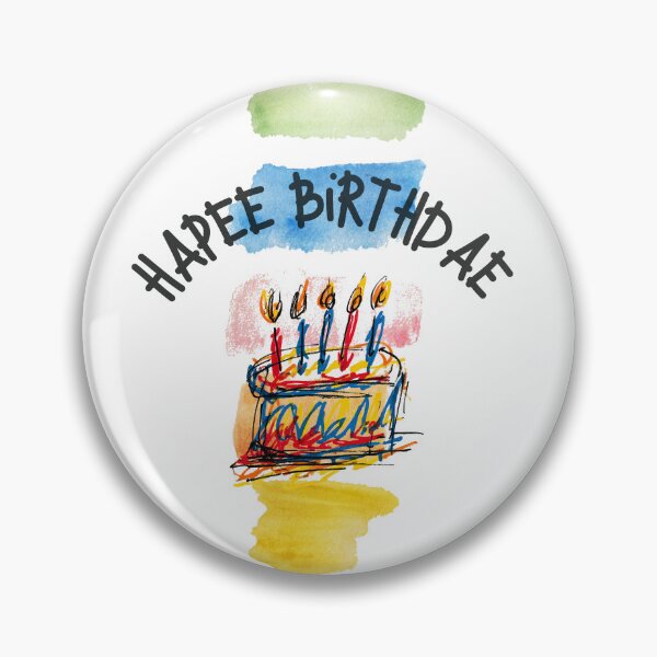 Item preview, Happee Birthdae | Toddler Marker Drawing Birthday Cake Tee designed and sold by Chaaa-han.
