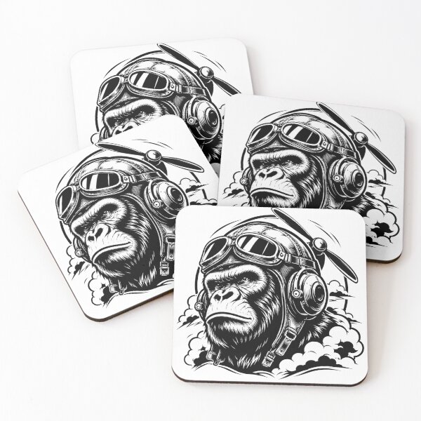 Item preview, Vintage Gorilla Pilot Retro Aviation Adventure  designed and sold by the-dovlat.